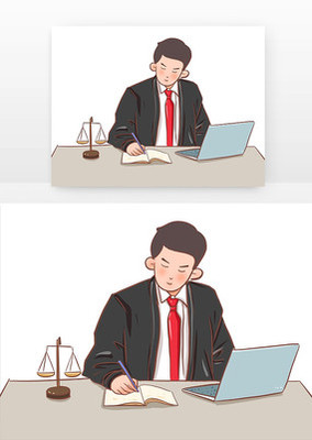 全国律师咨询日手绘卡通元素